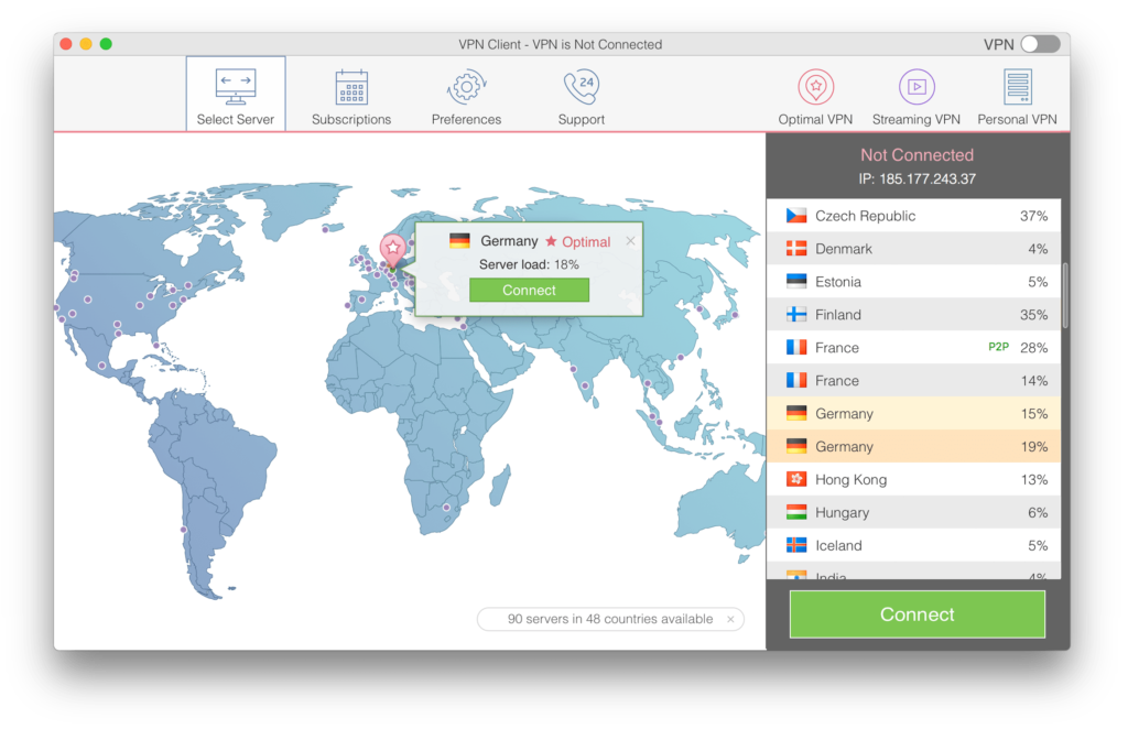 optimal vpn server