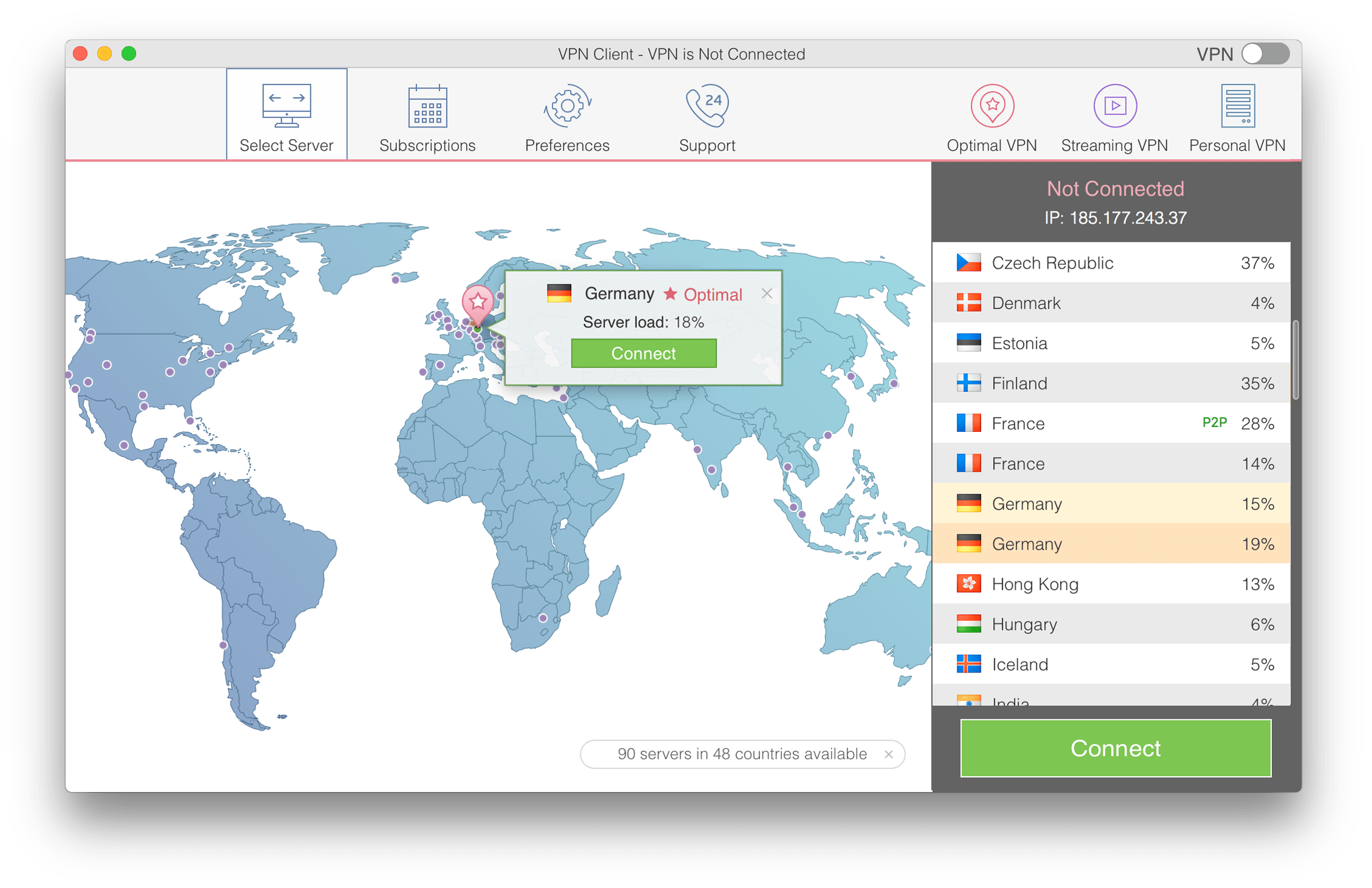 optimal vpn server