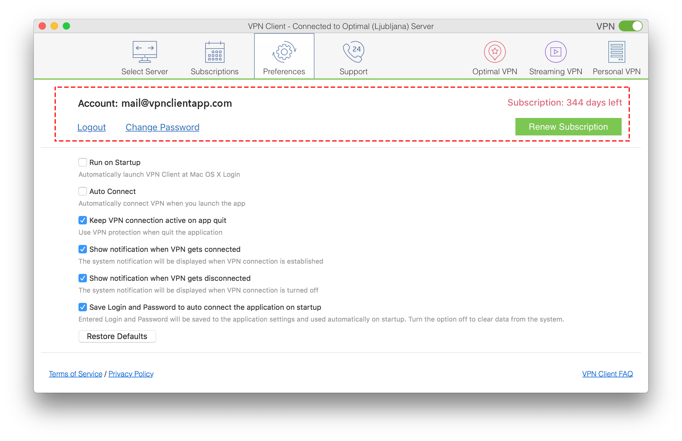 vpn service mac details