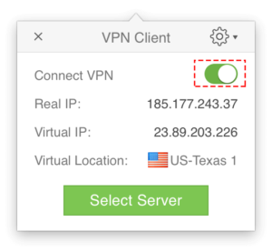 VPN connection button