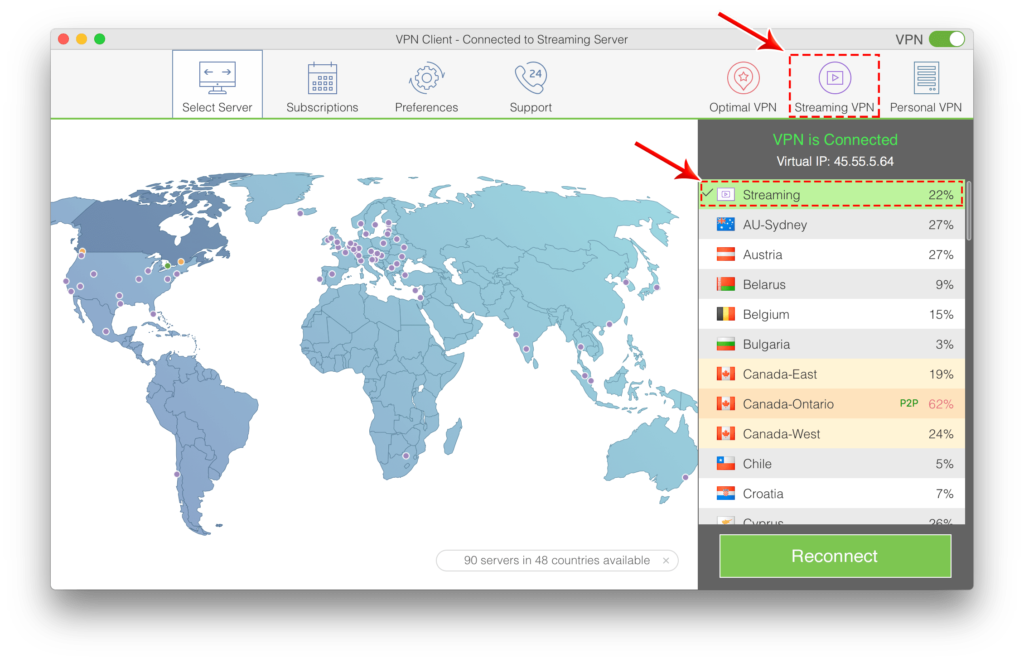 streaming vpn media